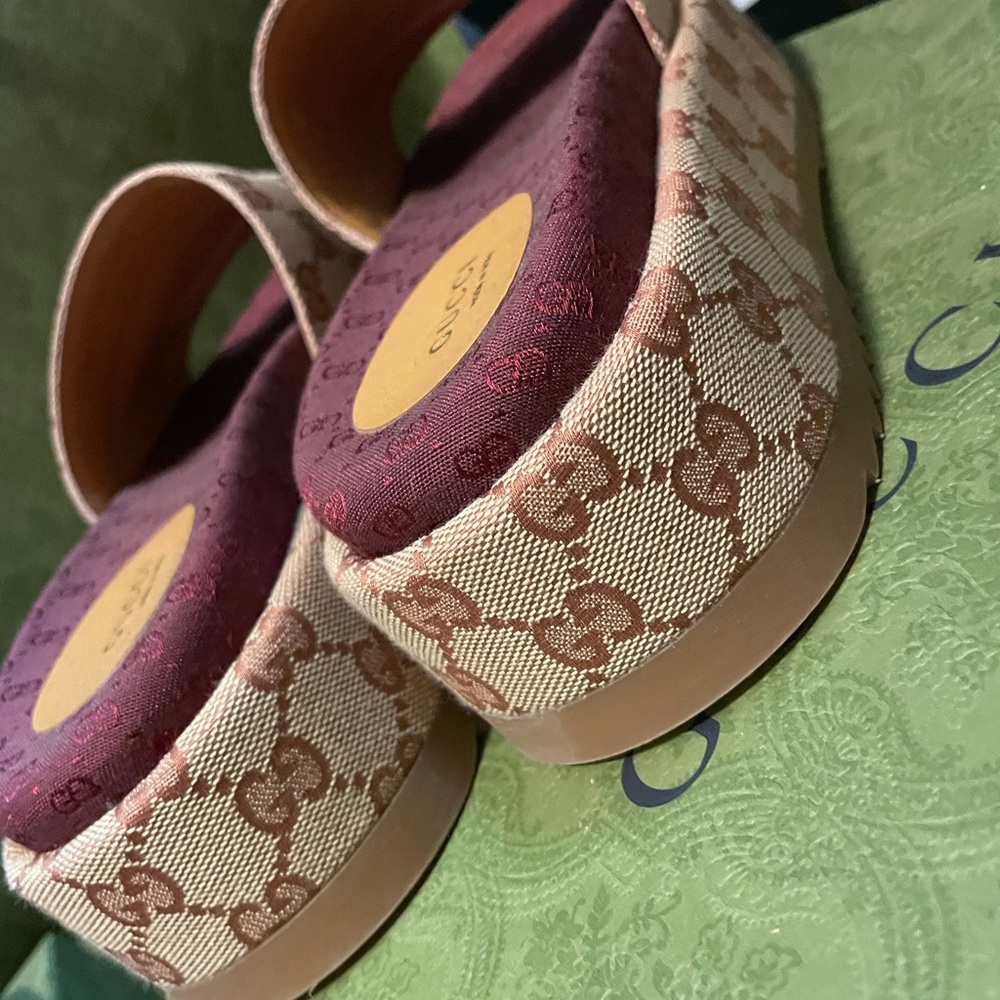 Gucci platform slides